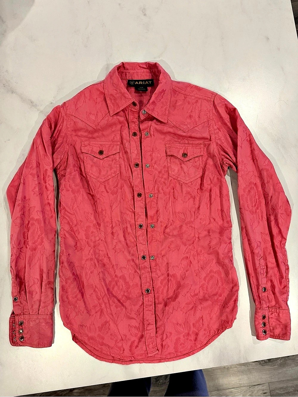Ariat Papyrus Western Shirt Women's Button Down Pink Small